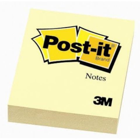 3M Post-It Notes 2" x 3", Yellow, 100 Notes/Pack