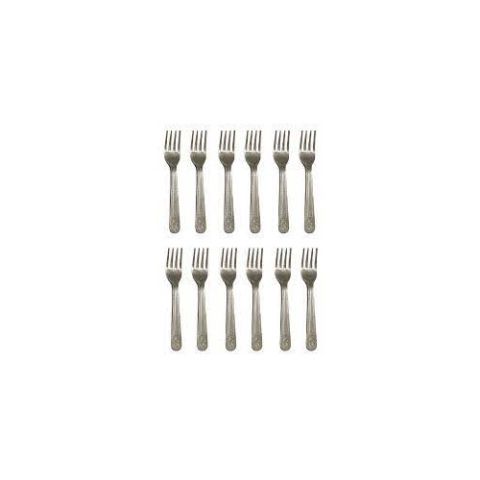 Designed Stainless Steel Table Fork - Pack Of 12