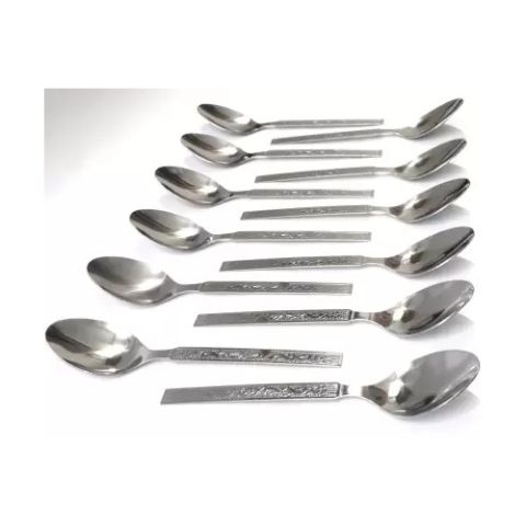 Designed Stainless Steel Table Spoon - Pack Of 12