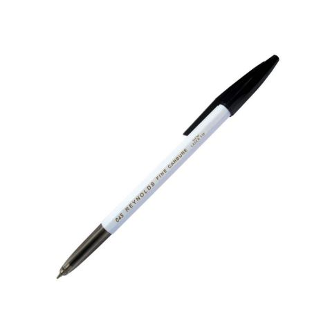 Reynolds 045 Fine Carbure Ball Pen Black - Pk Of 10